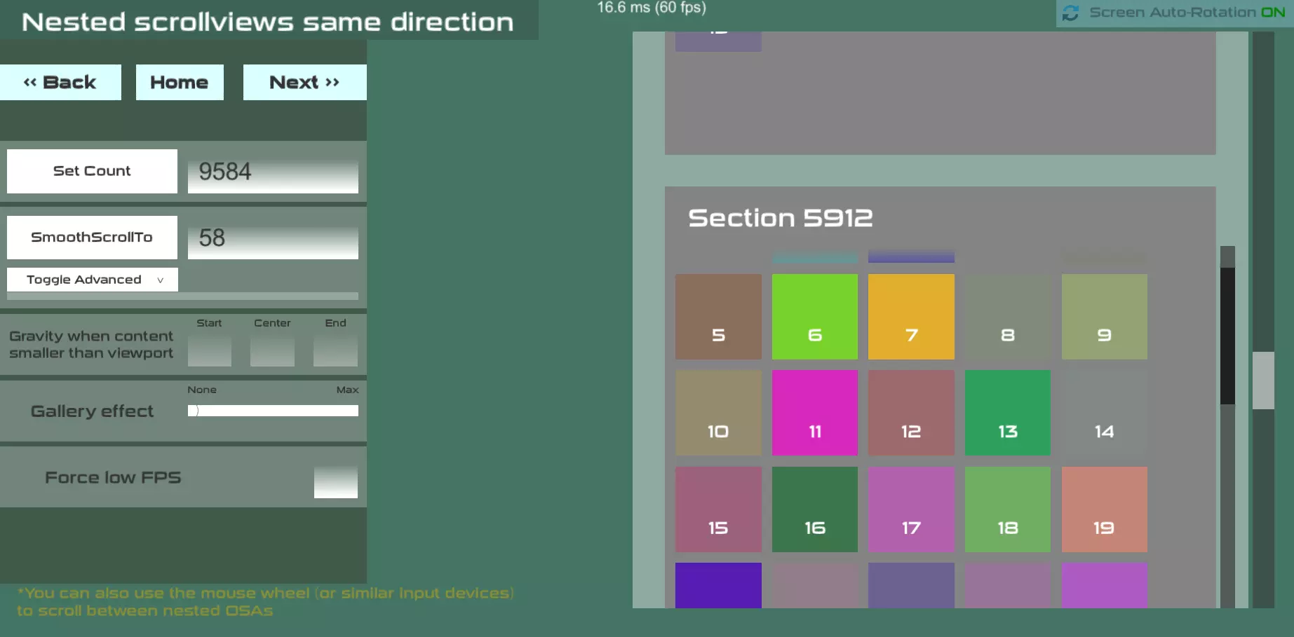Nested ScrollViews demo