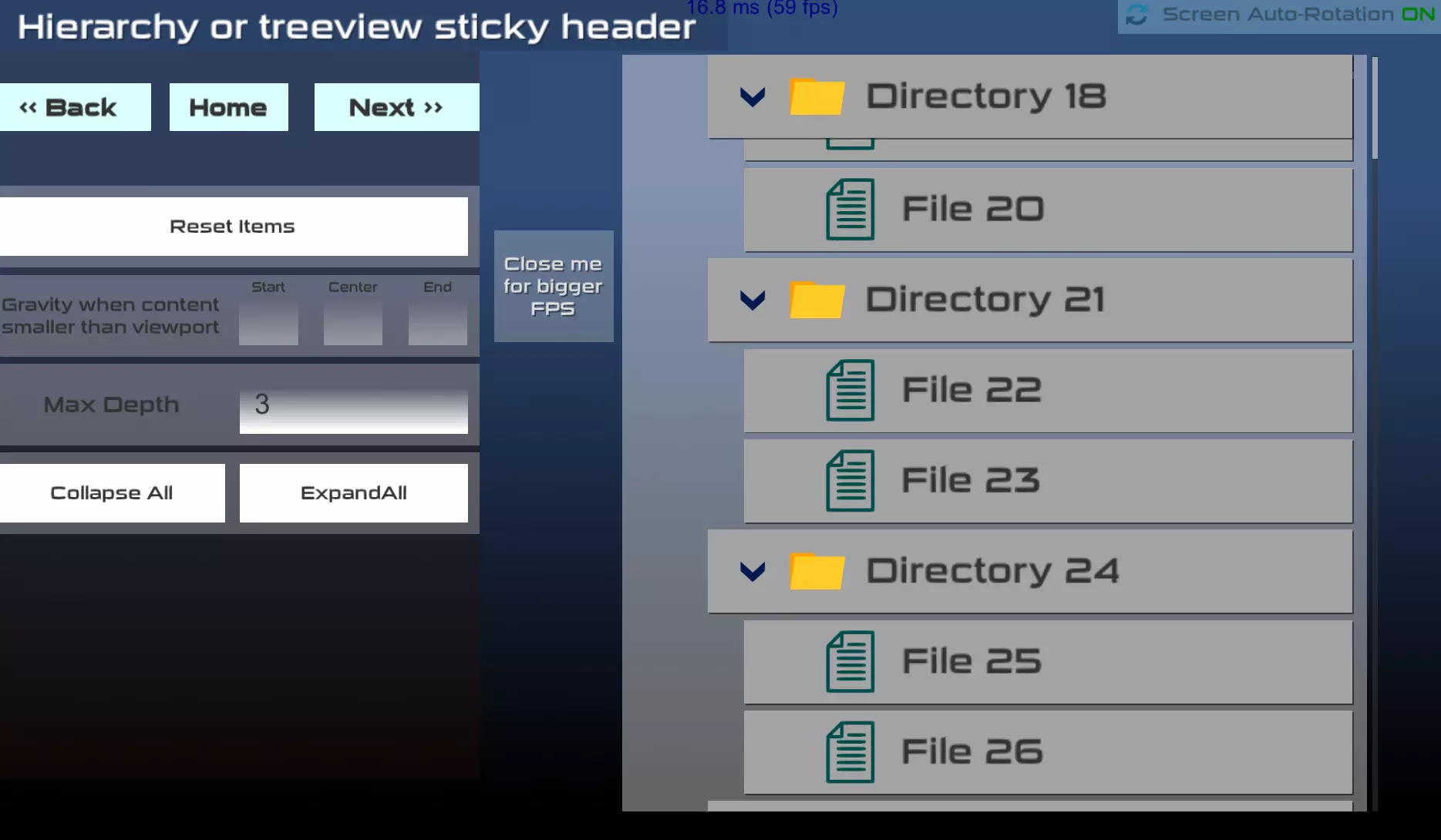 Date picker / calendar view
